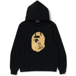 BAPE x OVO Ape Head Pullover Hoodie – Black Gold