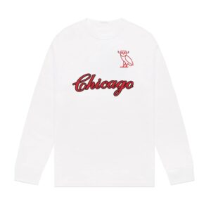 OVO X NBA Bulls Long Sleeve – White