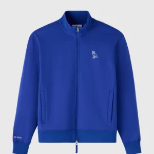 Ovo Terry Cloth Track Jacket – Light Blue